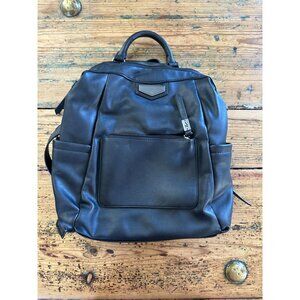 Simply Vera Vera Wang Black Vegan Leather Backpack Travel Bag Top Handle